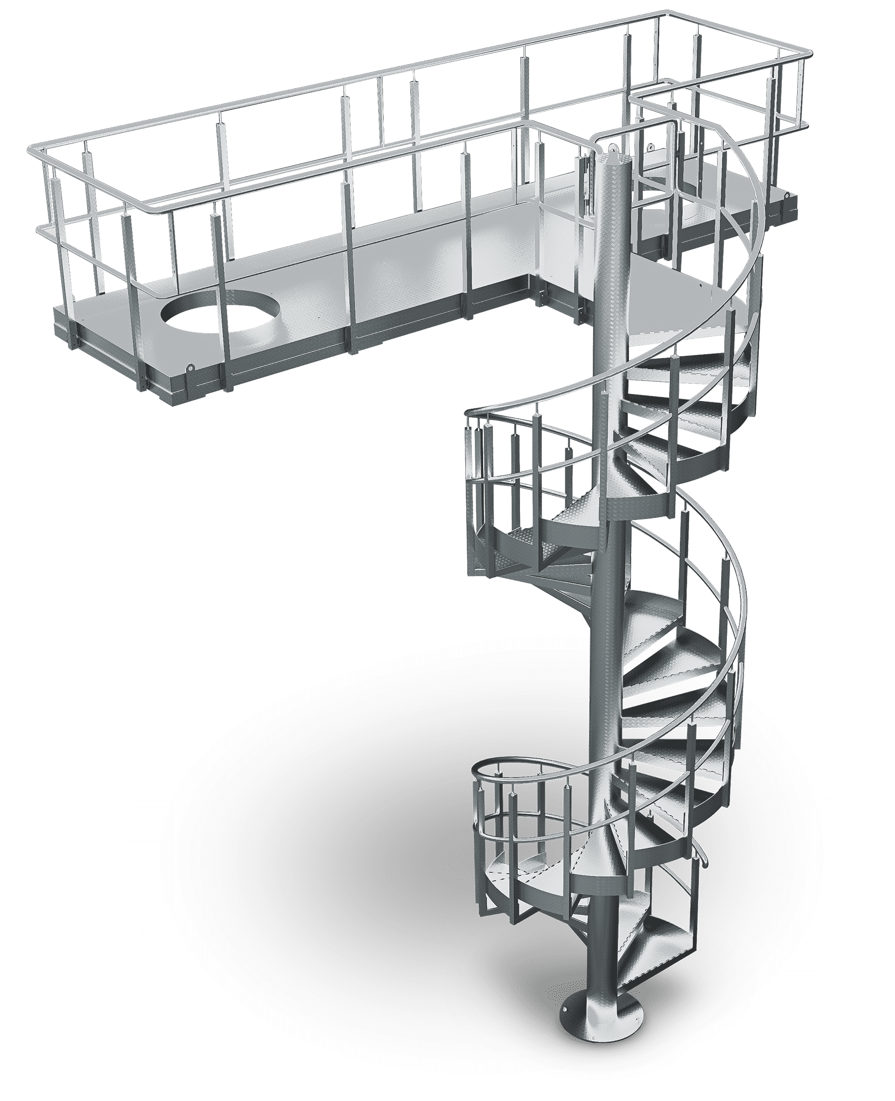 Spiral staircase stainless steel Edelstahl Weimar